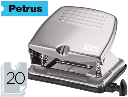 FURADOR PETRUS 65, CAPACIDADE 20 FOLHAS CROMADO