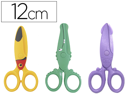 TESOURA ESCOLAR LIDERPAPEL 12 CM ESPECIAL PARA CRIANCAS CORTA PAPEL E CARTAO UNIDADE