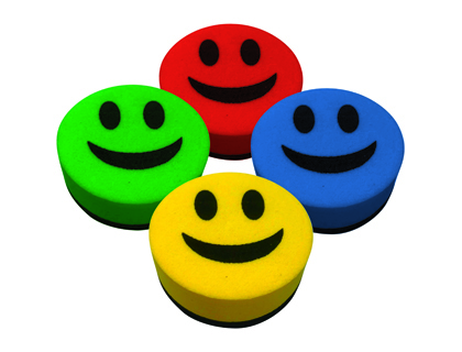 APAGADOR LIDERPAPEL QUADRO BRANCO REDONDO 5 CM DIAMETRO MAGNETICO CORES SORTIDAS