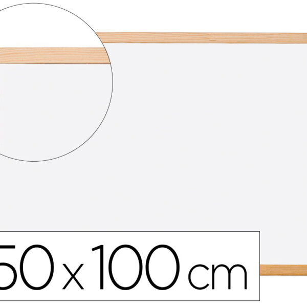 QUADRO BRANCO Q-CONNECT LAMINADO CAIXILHO DE MADEIRA 100X150 CM