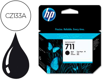 TINTEIRO HP 711 DESIGNJET T120 / T520 PRETO 80 ML
