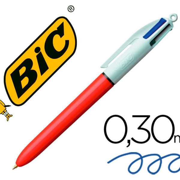 ESFEROGRAFICA BIC QUATRO CORES PONTA FINA 0,8 MM