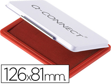 ALMOFADA PARA CARIMBO Q-CONNECT 126X81 MM VERMELHO