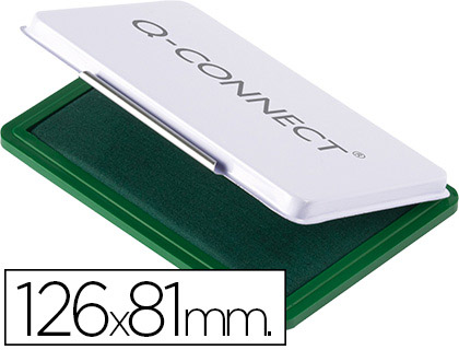 ALMOFADA PARA CARIMBO Q-CONNECT 126X81 MM VERDE