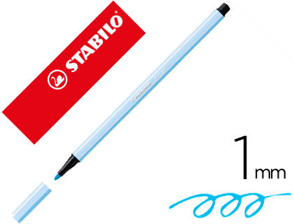 MARCADOR STABILO AGUARELAVEL PEN 68 AZUL CLARO 1 MM