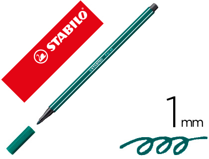 MARCADOR STABILO AGUARELAVEL PEN 68 AZUL VERDOSO 1 MM