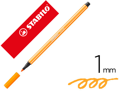 MARCADOR STABILO AGUARELAVEL PEN 68 VERMELHAO PALIDO 1 MM