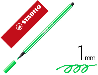 MARCADOR STABILO AGUARELAVEL PEN 68 ESMERALDA CLARO 1 MM