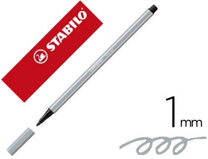 MARCADOR STABILO AGUARELAVEL PEN 68 CINZA AZULADO CLARO 1 MM