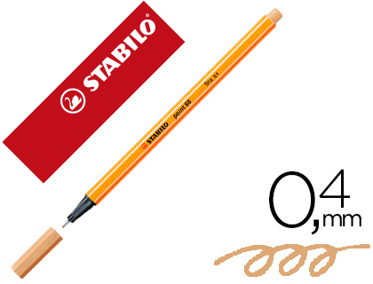 MARCADOR STABILO PONTA DE FIBRA POINT 88 OCRE 0,4 MM