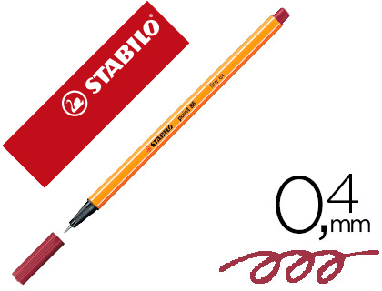 MARCADOR STABILO PONTA DE FIBRA POINT 88 PURPURA 0,4 MM