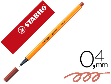 MARCADOR STABILO PONTA DE FIBRA POINT 88 SIENA TOSTADO 0,4 MM