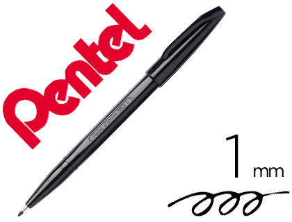 CANETA PENTEL COM PONTA DE FIBRA SIGN PEN NA COR PRETO