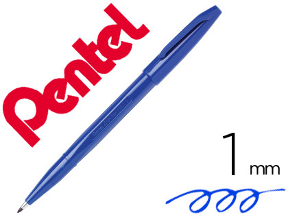 CANETA PENTEL COM PONTA DE FIBRA SIGN PEN NA COR AZUL