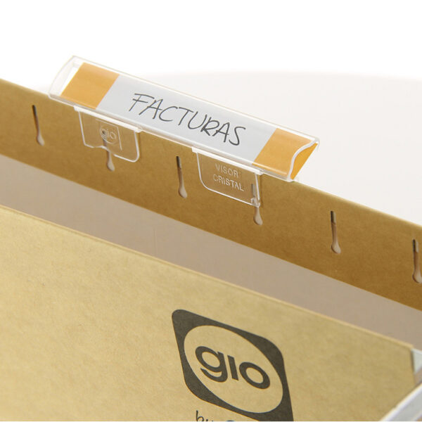 VISOR DE PLASTICO GIO TRANSPARENTE 8,5X1,5 CM