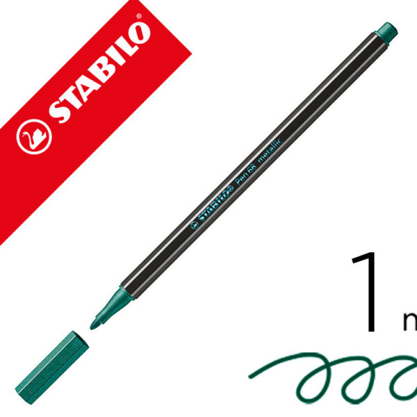 MARCADOR STABILO AGUARELAVEL PEN 68 METALICO VERDE 1 MM