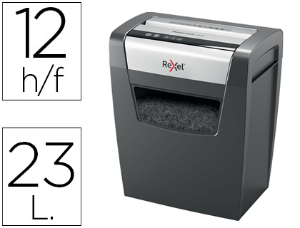 DESTRUIDORA DE DOCUMENTOS REXEL MOMENTUM X312 CAPACIDADE DE CORTE 12 FOLHAS DESTROI AGRAFES E CLIPS CESTO 23 L