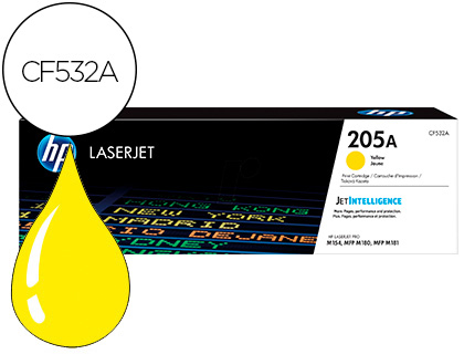 TONER HP 205A LASERJET M154A / 154NW / MFP M180N / 181FW AMARELO 900 PAG