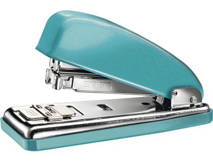 AGRAFADOR PETRUS 226 CLASSIC WOW TURQUESA METALIZADO CAPACIDADE 30 FOLHAS EM BLISTER