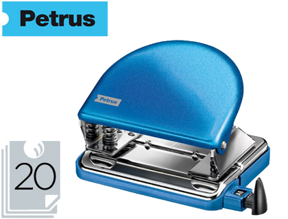 FURADOR PETRUS 52 WOW AZUL METALIZADO CAPACIDADE 20 FOLHAS EM BLISTER