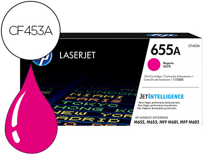 TONER HP 655A LASERJET M652 / M653 / MFP M681 / MFP M682 MAGENTA 10500 PAGINAS