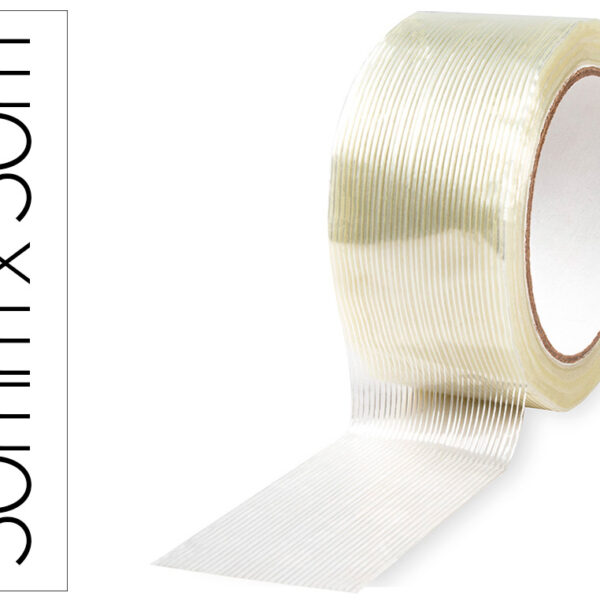 FITA ADESIVA Q-CONNECT MONOFILAMENTOS TRANSPARENTE 50 MT X 50 MM