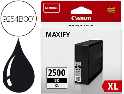 TINTEIRO CANON PGI 2500 XL MAXIFY IB4050 / MB5050 / MB5155 / MB5350 / MB5450 PRETO 2500 PAGINAS