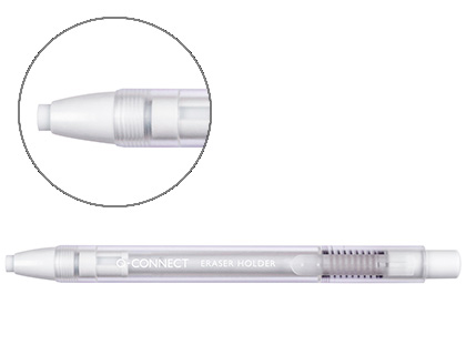 PORTA BORRACHA Q-CONNECT COM CLIP PONTA REDONDA COR BRANCA 5X90 MM