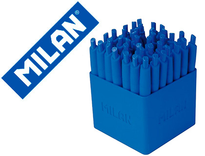 ESFEROGRAFICA MILAN P1 EXPOSITOR DE 40 UNIDADES RETRATIL 1 MM TOUCH MINI AZUL