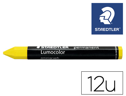 MINAS STAEDTLER PARA MARCAR AMARELO LUMOCOLOR PERMANENTE OMNIGRAPH 236 CAIXA DE 12 UNIDADES