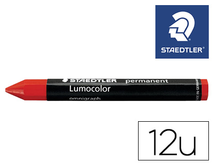 MINAS STAEDTLER PARA MARCAR VERMELHO LUMOCOLOR PERMANENTE OMNIGRAPH 236 CAIXA DE 12 UNIDADES