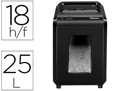 DESTRUIDORA DE DOCUMENTOS FELLOWES 92CS CAPACIDADE 18 FOLHAS SEGURANCA P4 DESTROI AGRAFES CLIPS CD E CARTOES