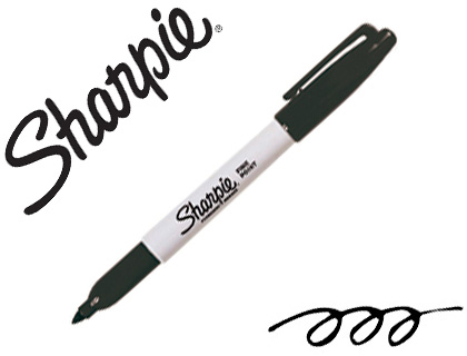 MARCADOR SHARPIE PERMANENTE PONTA FINA PRETA