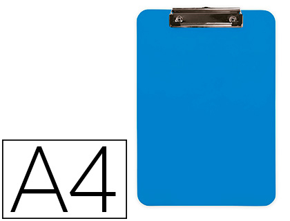PORTA NOTAS Q-CONNECT PLASTICO DIN A4 CELESTE 2,5MM
