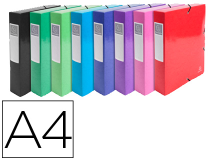 PASTA DE PROJETOS EXACOMPTA IDERAMA CARTAO LUSTRADO PLASTIFICADO DIN A4 LOMBADA 80 MM CORES SORTIDAS