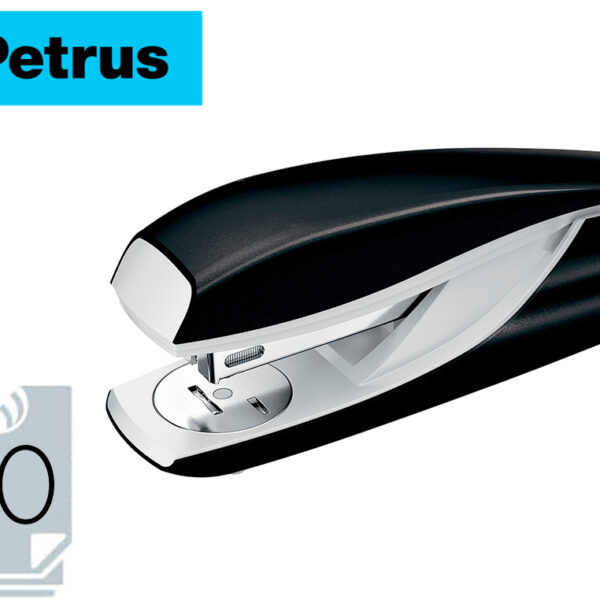 AGRAFADOR PETRUS 635 WOW PRETO METALIZADO CAPACIDADE 30 FOLHAS