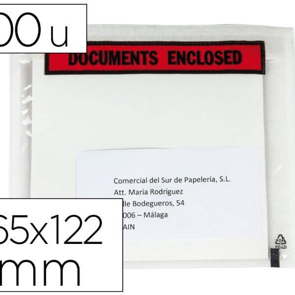 ENVELOPE AUTOADESIVO Q-CONNECT PORTA DOCUMENTOS MULTILINGUE 165X122 MM SEM JANELA PACK DE 100 UNIDADES