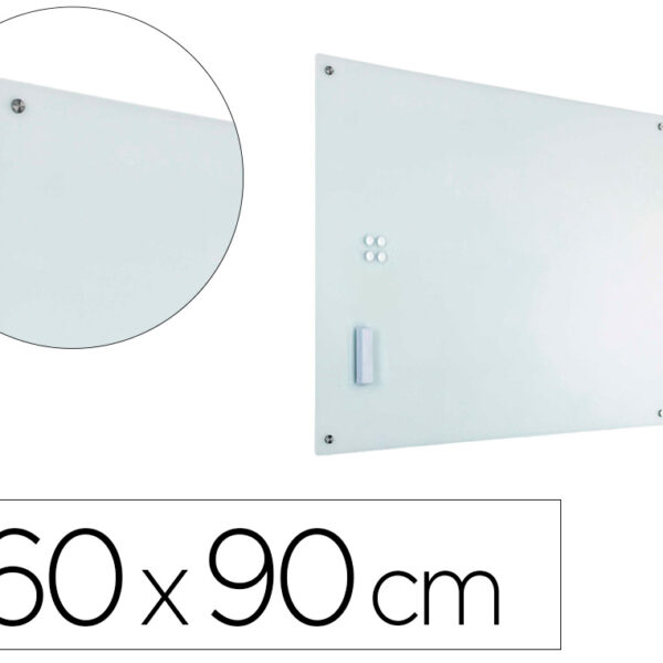 QUADRO CRISTAL PLANNING SISPLAMO MOLDURA MAGNETICA COM SUPORTE PARA APAGADOR E 5 IMANS 60X90 CM  - QT.1