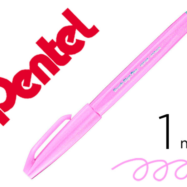 CANETA PINCEL PENTEL TOUCH PARA CALIGRAFIA COR ROXO CLARO