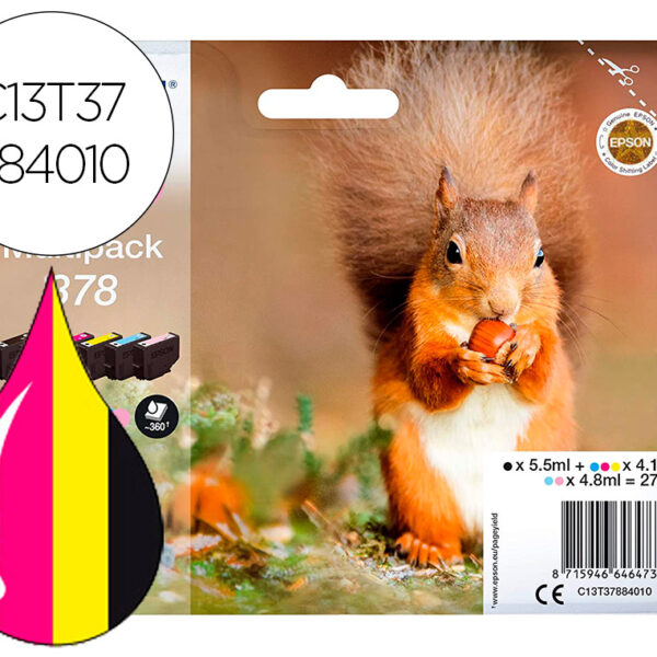 TINTEIRO EPSON 378 EXPRESSION HOME XP-8605 / 15000 / 8500 PRETO AMARELO CIAN MAGENTA CIAN CLARO MAGENTA CLARO 360