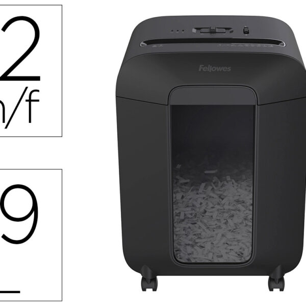 DESTRUIDORA DE DOCUMENTOS FELLOWES LX-85 CAPACIDADEE DE CORTE 12 F SEGURANCA P4 DESTROI AGRAFES E CARTOES DE CREDITO CES