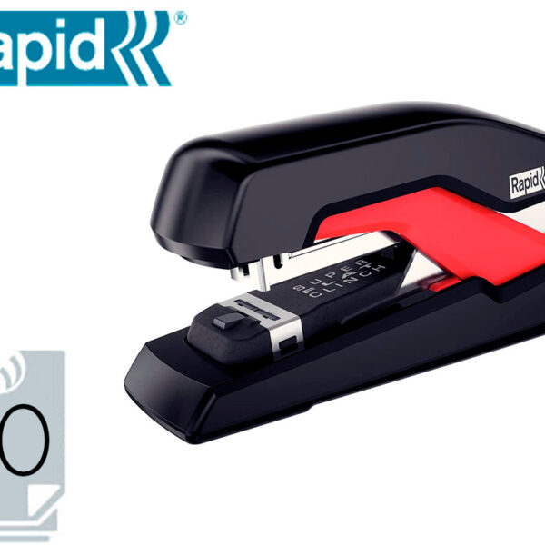 AGRAFADOR RAPID SO30C PLASTICO PRETO/VERMELHO CAPACIDADEE 30 FOLHAS USA AGRAFES OMNIPRESS 30