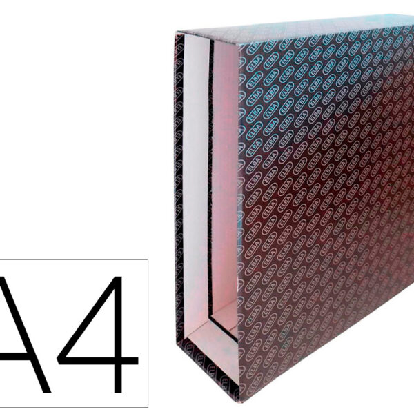 CAIXA PARA PASTA DE ARQUIVO DE ALAVANCA ELBA CARTAO FORRADO DIN A4 LOMBADA 85 MM PRETO