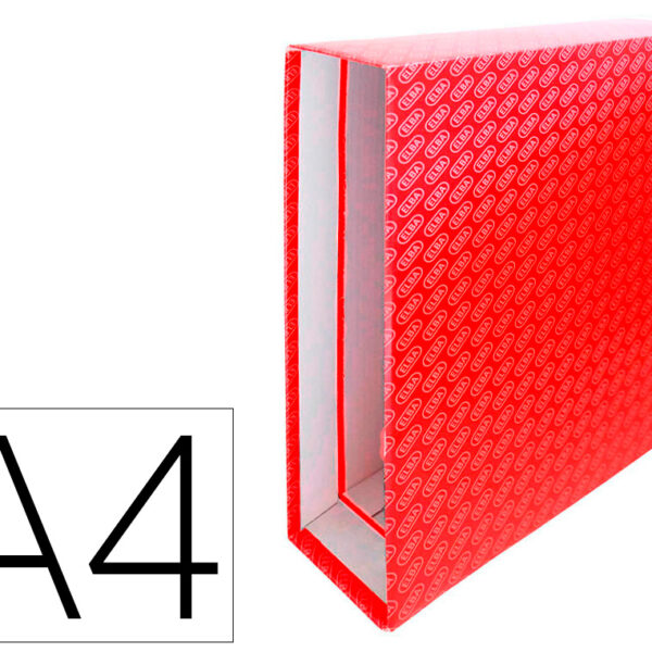 CAIXA PARA PASTA DE ARQUIVO DE ALAVANCA CARTAO FORRADO ELBA DIN A4 LOMBADA 85 MM VERMELHO