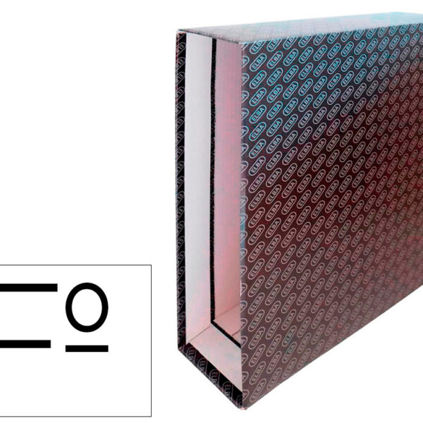 CAIXA PARA PASTA DE ARQUIVO DE ALAVANCA CARTAO FORRADO ELBA FOLIO LOMBADA 85 MM PRETO