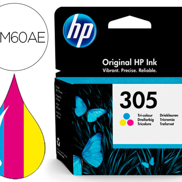 TINTEIRO HP 305 DESKJET 1210 / 1212 / 1255 / 2732 / 2752 / 4155 / 4158 ENVY 6020 / 6052 /6055 / 6420 TRICOLOR 100
