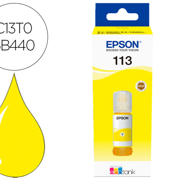 TINTEIRO EPSON ECOTANK 113 SERIES AMARELO