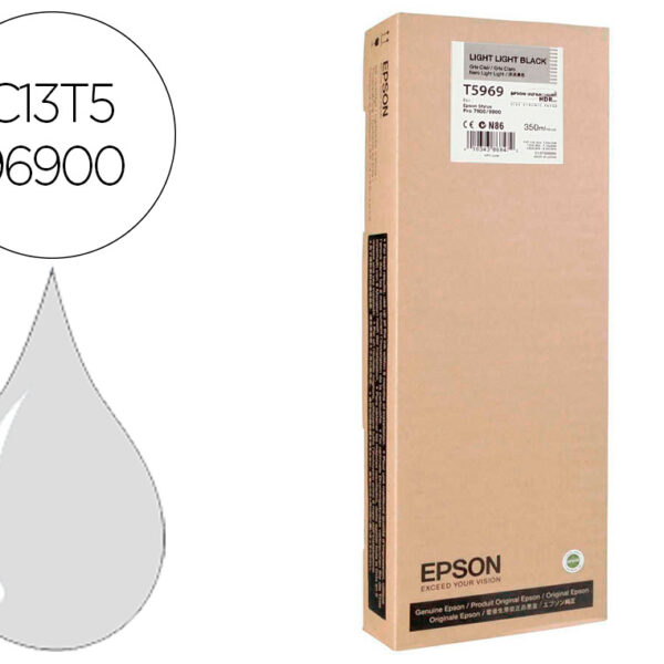 TINTEIRO EPSON GF STYLUS PHOTO 7900/9900 CINZA CLARO