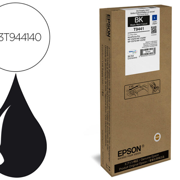 TINTEIRO EPSON WF-C5XXX SERIES INK L PRETO 3000