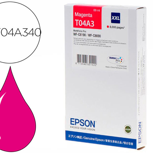 TINTEIRO EPSON WF-C8190 / WF-C8690 XXL MAGENTA